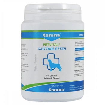 Минеральный комплекс Canina Petvital GAG для собак для суставов и тканей глюкозамин с экстрактом мидий 180 г 180 табл.