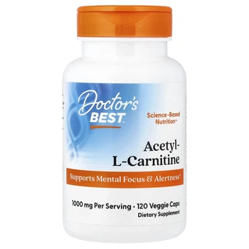 Ацетил карнітин Doctor's Best (Acetyl-L-Carnitine) 500 мг 120 капсул (DRB-00152)