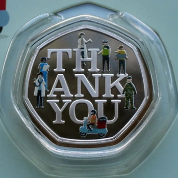 Півдолара, Самоа, 2020 – “Thank You”. Кольорова монета вкрита сріблом 999 проби. Законний платіжний засіб (50057)