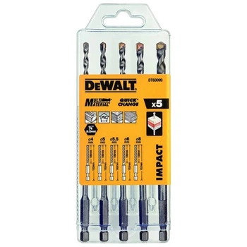 Набор сверл DeWALT универсальных MULTI MATERIAL IMPACT,5 шт, пластиковый кейс (DT60099) DeWALT DT60099 990884