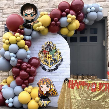 Набір 130 куль для фотозони Гаррі Поттер Привиди Гоґвортса з дабл стафф Жовтий і ретро кристал бургунді