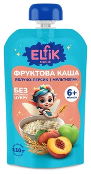 Фруктовая каша яблоко-персик Elfik Magic 110 г