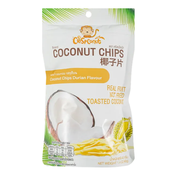 Кокосові чіпси з дуріаном 40 г Crispconut (8858185005165)