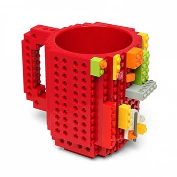 Кухоль конструктор RED 350 мл, креативна чашка в стилі LEGO Без бренду