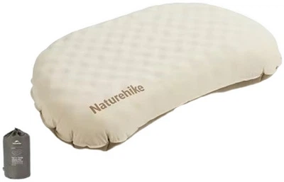 Подушка надувна ультралегка Naturehike CNK2300DZ024 66х36 см Бежева (6976507663298)