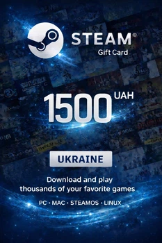 Steam Wallet Gift Card на 1500 UAH-ГРН