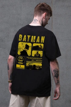 Чоловіча Оверсайз Футболка Without З Принтом Batman Black 2XL/3XL (8056229)