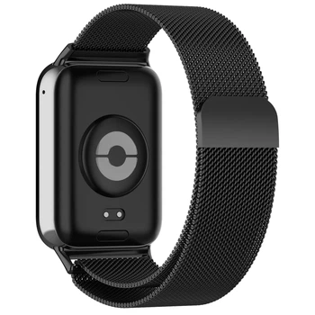 Ремешок металлический Миланская петля для Redmi Watch 4 / 5 / 6 и Xiaomi Mi Band 8 / 9 Pro BeWatch Black (113030301)