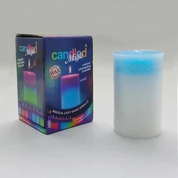 Магическая свеча из воска и подсветкой Свечка Candled Madic хамелион