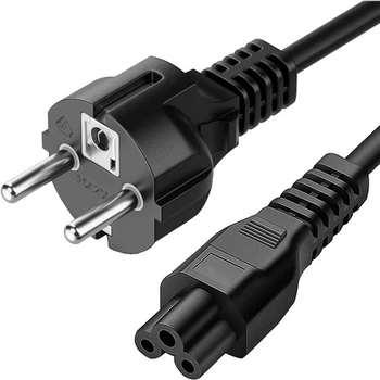 Кабель живлення для ноутбуків CEE 7/7 - IEC C5, 3*0.75 мм, 1 м Чорний (2000985513173)