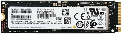 SSD диск Samsung PM9A1 512GB M.2 2280 PCIe 4.0 x4 NVMe V-NAND 3bit MLC (MZ-VL25120)