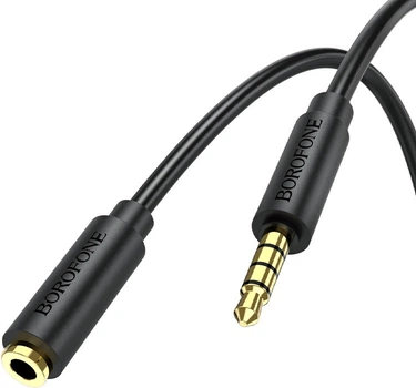 Кабель Borofone BL12 3.5 мм (mini-jack) - 3.5 мм (mini-jack) (M/F) 2 м Black (BL12-2B)