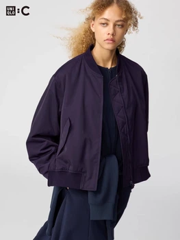 Бомбер жіночий Uniqlo 788444845 XL Фіолетовий (1159856956)