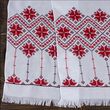 Рушник вишитий універсальний (ручна вишивка), 190 см (RU-004)
