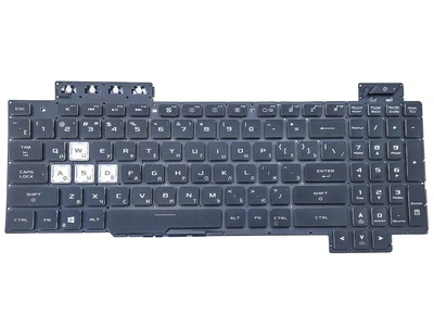 Клавіатура з підсвіткою для ASUS FX505, FX505G, FX505D, FX505GD, FX505GE, FX505GM, FX505DY, FX505DV, FX505DT, FX505DU — чорна (RU), без рамки, Original