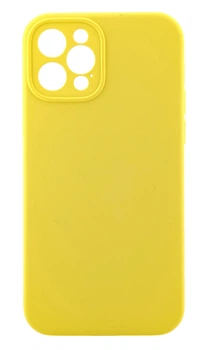 Чохол Silicone Case Box для Apple iPhone 12 Pro бампер з мікрофіброю жовтий (без лого)