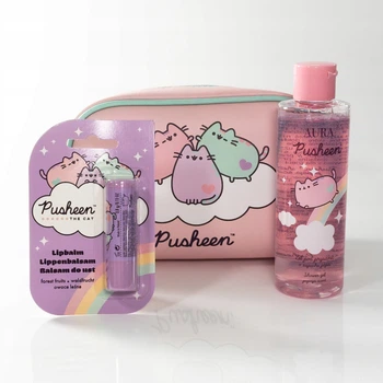Косметичний набір PUSHEEN - косметичка + гель для душу + бальзам для губ (5904917439791)