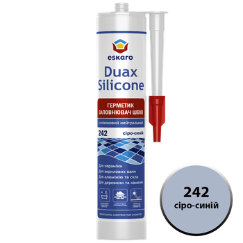 Герметик Duax Silicone №242 (сіро-синій) 300 ml