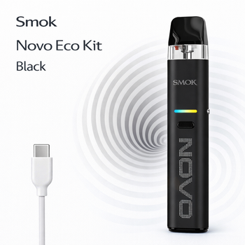 Под система Smok Novo Eco Black многоразовая электронка до 30 Вт вейп 1000 мАч смок ново эко черный