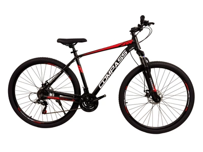 Велосипед CrossBike COMPASS 29" 20" Чорний-Червоний