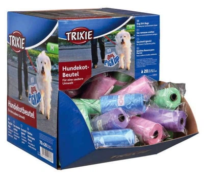 Одноразові пластикові пакети для прибирання за собаками (1 рулон) Trixie Poop Bags 20 шт./уп. (4011905228433)