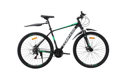 Велосипед CrossBike COMPASS 29" 20" Чорний-Зелений