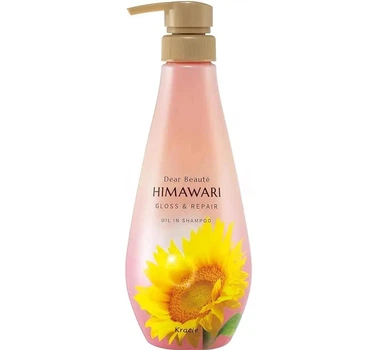 Восстанавливающий шампунь для блеска волос Kracie Dear Beaute HIMAWARI Oil-in Shampoo Gloss & Repair , 500 мл