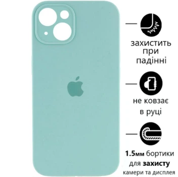 Чохол Premium Silicone case з захистом камери для iPhone 13 Full Camera Protective mint 9707