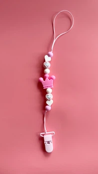 Держатель для пустышки Mommy Bag Корона розово-молочна
