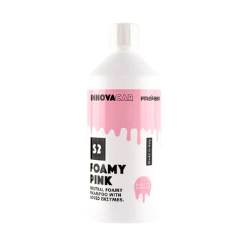 Шампунь для ручной мойки розового цвета Innovacar S2 Foamy Color Pink Snow Foam 1 л