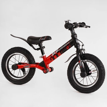 Детский Велобег Corso "Skip Jack" (44538) ЧЕРНО-КРАСНЫЙ