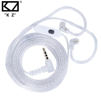 Кабель KZ M2 для наушников с двойным HD микрофоном c-pin/QDC 3,5 мм