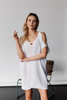 В'язана туніка Тренд ART KNIT біла, S-M 044566