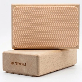 Баланс блоки деревянные для эквилибристики пара Troli Balance Blocks 14 x 9 x 4 см с каучуковым слоем