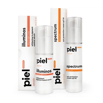 Комплекс Piel cosmetics от пигментации на лице Specialist Piel крем SPF 50 и отбеливающая сыворотка