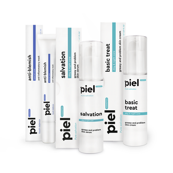 Базовый комплекс Piel cosmetics для восстановления проблемной кожи Pure Salvation Piel Крем Сыворотка Маска