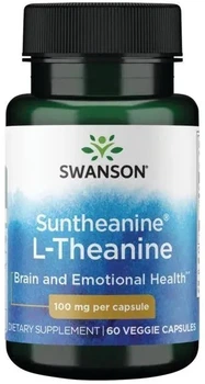 Teanina Swanson Suntheanine L-Theanine 100 mg 60 kapsułek (87614021102)