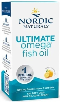 Olej rybny Nordic Naturals Ultimate Omega 1280 mg 120 kapsułek miękkich (768990891076)