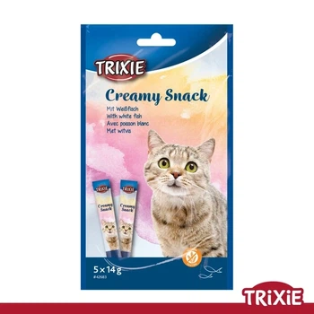 Ласощі Trixie Creamy Snacks для котів з білої риби 5 шт х 14 г