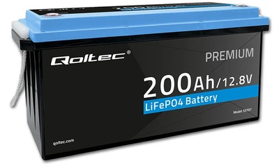 Акумуляторна батарея Qoltec LiFePO4 Літій-залізо-фосфатний 12.8V 200Ah 2560Wh BMS 53707 (5901878537078)