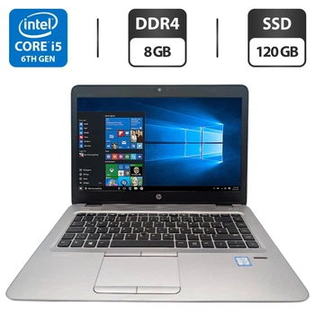 Ультрабук HP EliteBook 840 G3 / 14" (1366x768) TN / Intel Core i5-6300U (2 (4) ядра по 2.4 - 3.0 GHz) / 8 GB DDR4 / 120 GB SSD / Intel HD Graphics 520 / WebCam б/у
