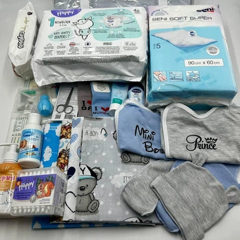 Готовый набор для малыша в роддом (24 единиц + прозрачная сумка в подарок) Baby Boy ЕкоМама Разные цвета