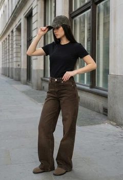 Джинси Жіночі Стаф Коричневі Широкі Штани Класичні Staff 2511 Brown Wide Leg 36 (385640)