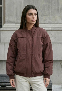 Жіноча Куртка Стаф Коричнева Оверсайз З Капюшоном Staff Ok Brown Oversize M-L (387053)