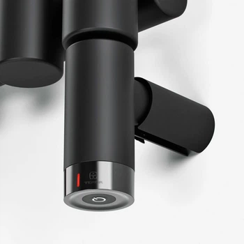 Тен для полотенцесушителя круглый Terma ONE R36 с регулятором, 400 Вт, цвет Black mat (скрытый монтаж кабеля) WEORX04T9M5M