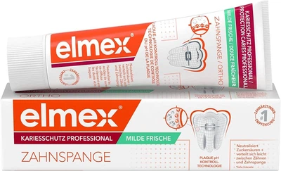 Професійна зубна паста від кар'єсу Elmex protection caries professional douce fraicheur ortho (ортодонтичний засіб проти карієсу для брекетів) 75мл