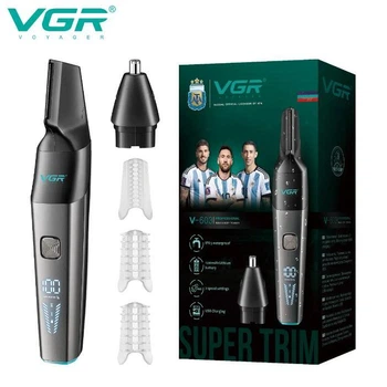 Триммер для носа и ушей VGR V-603 2 в 1, аккумуляторный, USB, водонепроницаемый