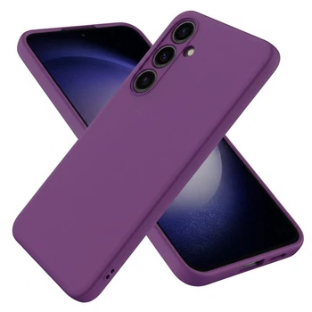 Чехол Fiji Full Soft Premium для Samsung Galaxy S24 FE (S721) противоударный бампер с микрофиброй Dark Purple