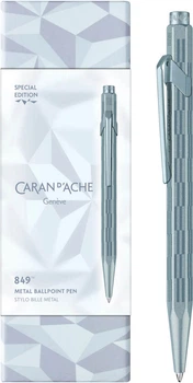 Ручка шариковая Caran d'Ache 849 Alpine Frost Синяя 1 мм Синий корпус в подарочном боксе (7630002360838)
