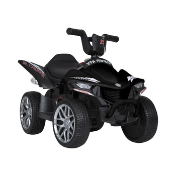 Дитячий квадроцикл Ju-M 5730ELR-2 Bambi Racer, чорний, 2 потужні мотори, шкіряне сидіння та колеса EVA